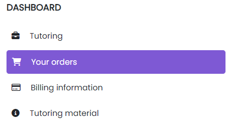 Dashboard - Your Orders