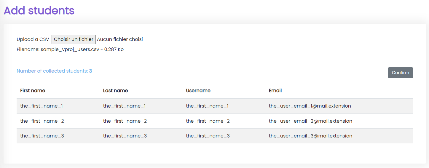 VPE Student Admin Panel